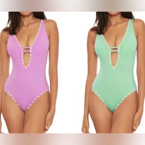 NEW Camille Reversible Skylar Plunge One-Piece
Swimsuit!  NWOT
